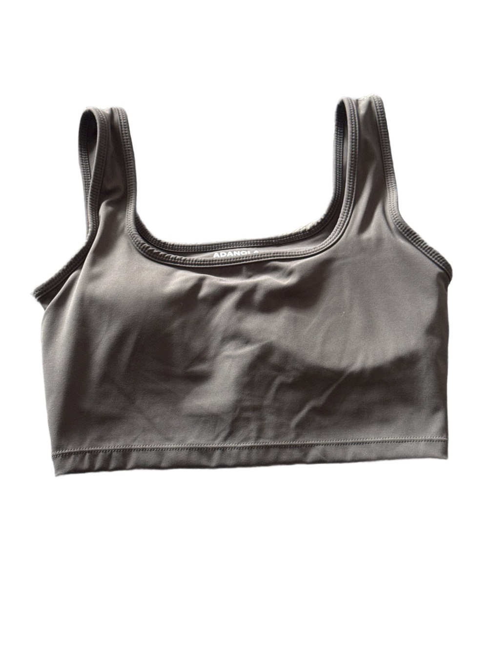 Adanola Cropped Bra Top Gray Size Small